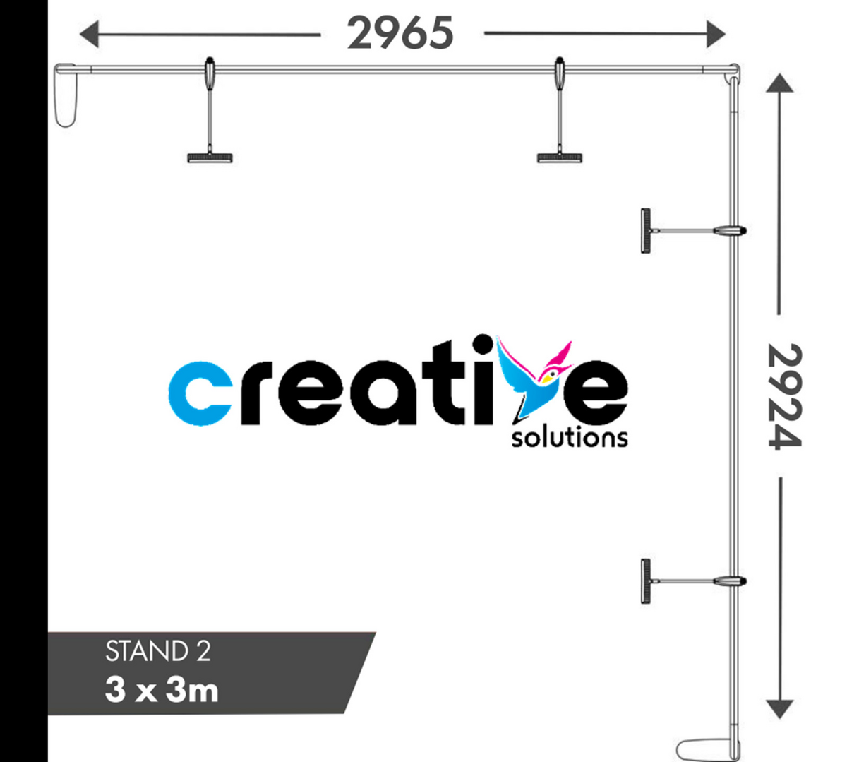 3x3 Shell Scheme Fabric Exhibition Stand Dimensions - Creative Solutions.png