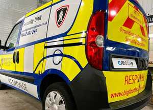 Reflective Vehicle Graphics for Bigfoot Strength CCTV & Security Services