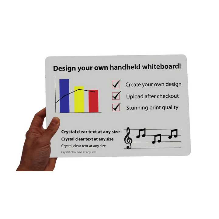 A4 Printed Handheld Whiteboards